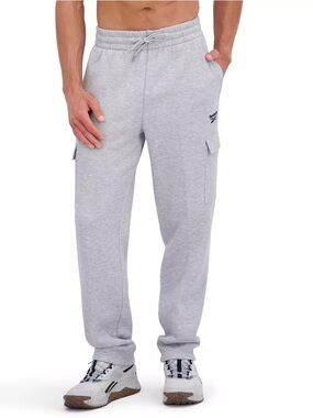 Reebok Men’s Light Gray Cargo Joggers Sz L
